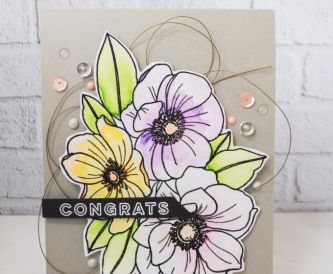 Congrats Flower Card