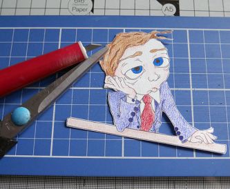 Bloobel Stamp Cardmaking Tutorial - 'Bored at work?'