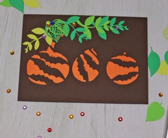 Pumpkins cut out card
