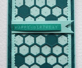 Blue Honeycomb Card