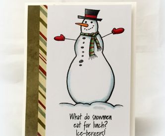 Woodware 'Funny Snowman' Christmas Card