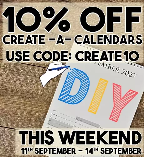 Small banner 10 off calendars 100