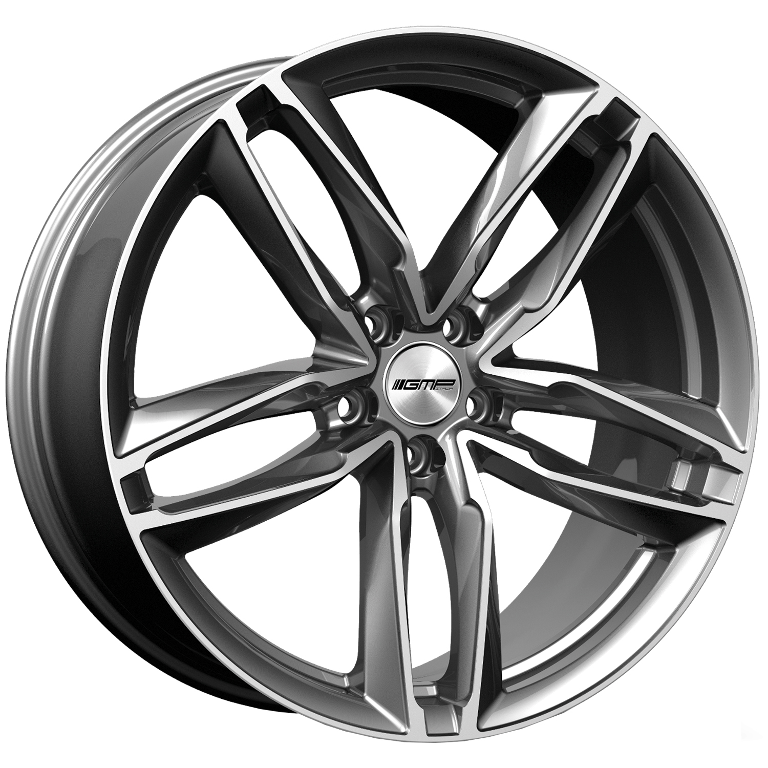 GMP GMP ATOM 7.5x17 5x112 ET 45 ANTHRACITE DIAMOND ATOM 7.5x17 5x112 ET 45 ANTHRACITE DIAMOND