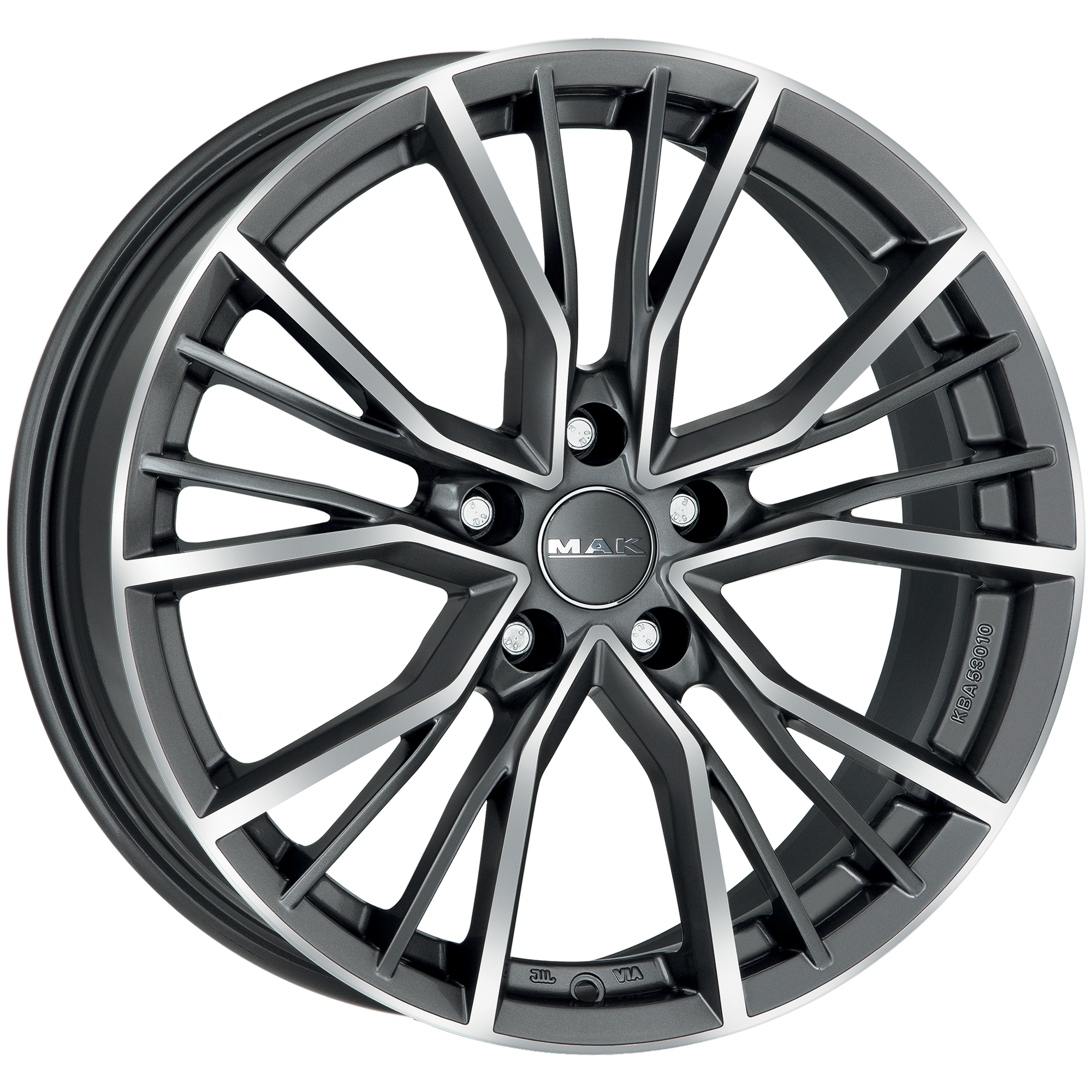 CERCHIO IN LEGA MAK ARROW 8x18 5x112 ET 33 GLOSS BLACK MIRROR RING - 10