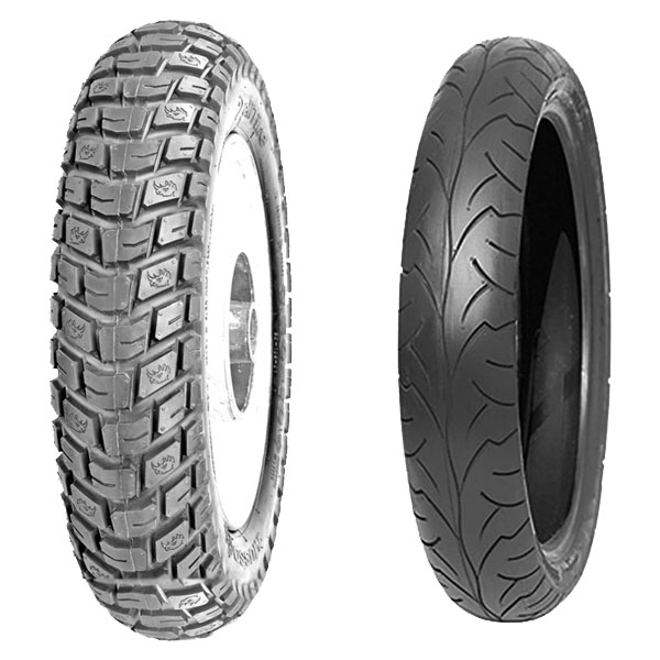 COPPIA GOMME DELI TYRE 3.50-10 SC-108 + 110/80-16 55S SB-106