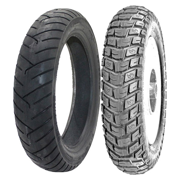 COPPIA GOMME DELI TYRE 90/90-12 54P S-220 + 3.50-10 SC-108