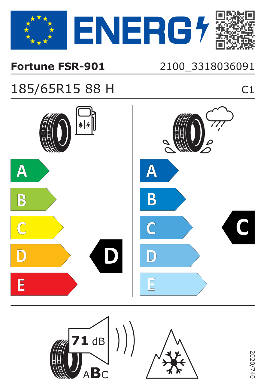 FORTUNE FSR-901 WINTER 185/65 R15 88H