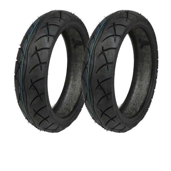 COPPIA GOMME KENDA 3.50-10 51J + 3.50-10 51J K333 FASCIA BIANCA