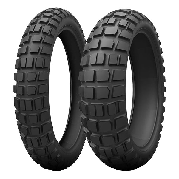 COPPIA GOMME KENDA 110/80-19 59Q + 130/80-17 65T BIG BLOCK K784 M+S