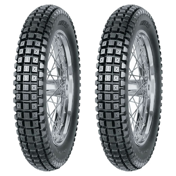 COPPIA GOMME MITAS 3.25-19 54S + 3.50-18 62S E-05 M+S