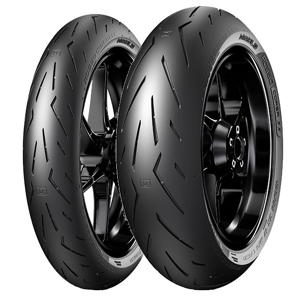 COPPIA GOMME PIRELLI 120/70-17 (58W) + 180/55-17 (73W) DIABLO ROSSO CORSA 2 II