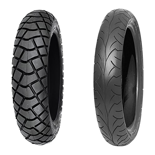 COPPIA GOMME DELI TYRE 100/90-10 56J S-223 + 110/80-16 55S SB-106