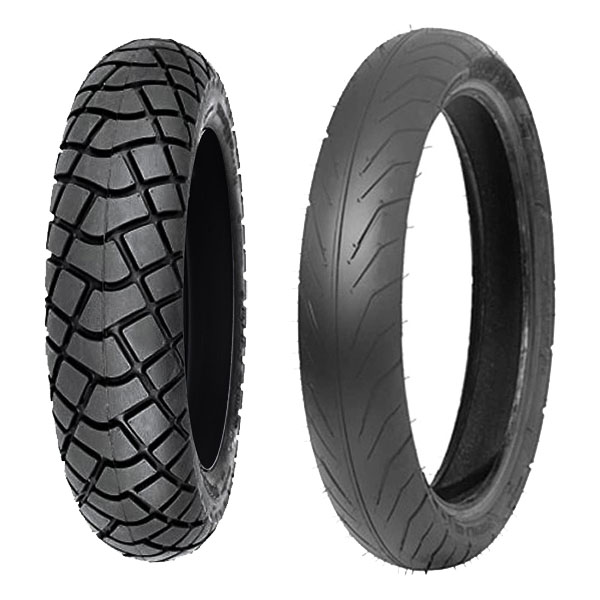COPPIA GOMME DELI TYRE 100/90-10 56J S-223 + 90/80-16 51S SB-108