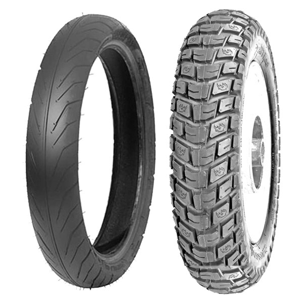 COPPIA GOMME DELI TYRE 90/80-16 51S SB-108 + 3.50-10 SC-108