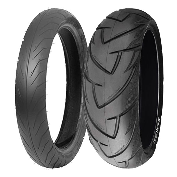 COPPIA GOMME DELI TYRE 80/80-16 46M SB-108 + 120/70-15 56S SB-128