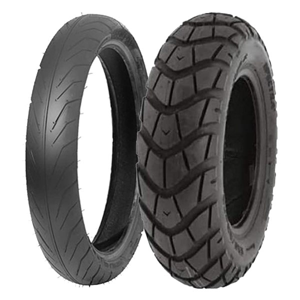 COPPIA GOMME DELI TYRE 80/80-14 53L SB-108 + 150/80-10 65L SC-101