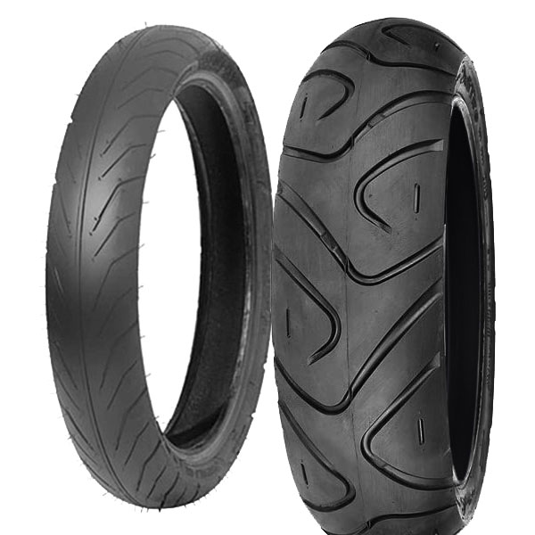 COPPIA GOMME DELI TYRE 90/80-16 51S SB-108 + 130/90-10 70J SC-106