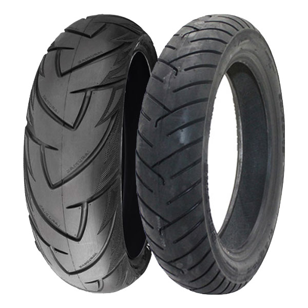 COPPIA GOMME DELI TYRE 120/70-15 56S SB-128 + 90/90-12 54P S-220
