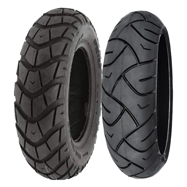 COPPIA GOMME DELI TYRE 130/90-10 70J SC-101 + 100/90-14 57P SC-102
