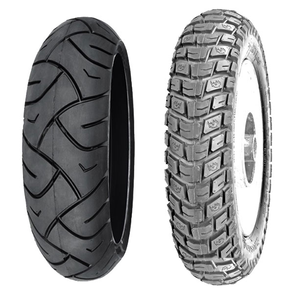COPPIA GOMME DELI TYRE 120/70-12 58S SC-102 + 3.50-10 SC-108