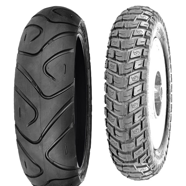 COPPIA GOMME DELI TYRE 130/90-10 70J SC-106 + 3.50-10 SC-108