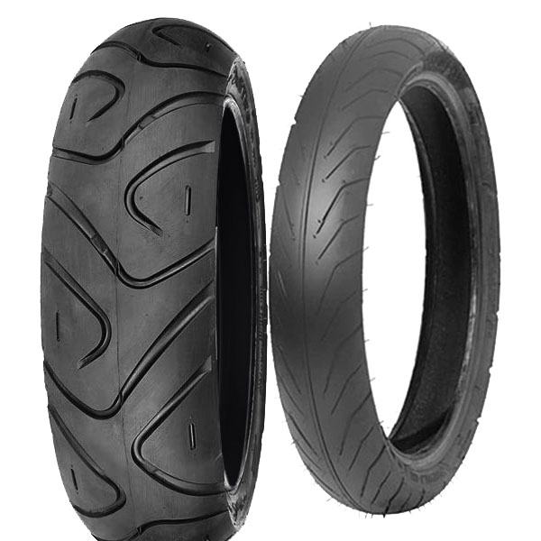 COPPIA GOMME DELI TYRE 120/90-10 66J SC-106 + 80/80-16 46M SB-108