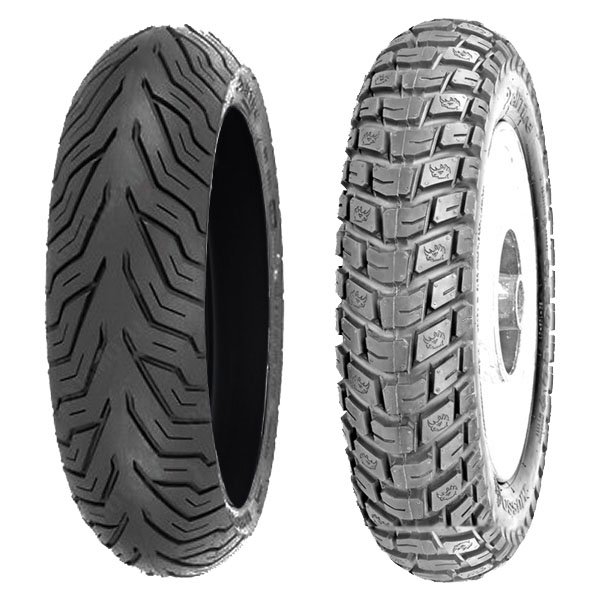 COPPIA GOMME DELI TYRE 100/80-14 54S SC-109 + 3.50-10 SC-108