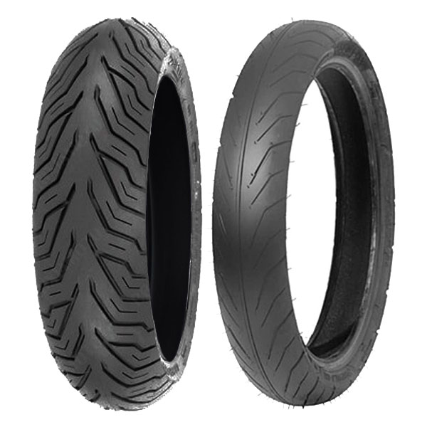 COPPIA GOMME DELI TYRE 90/90-14 52P SC-109 + 80/80-14 53L SB-108