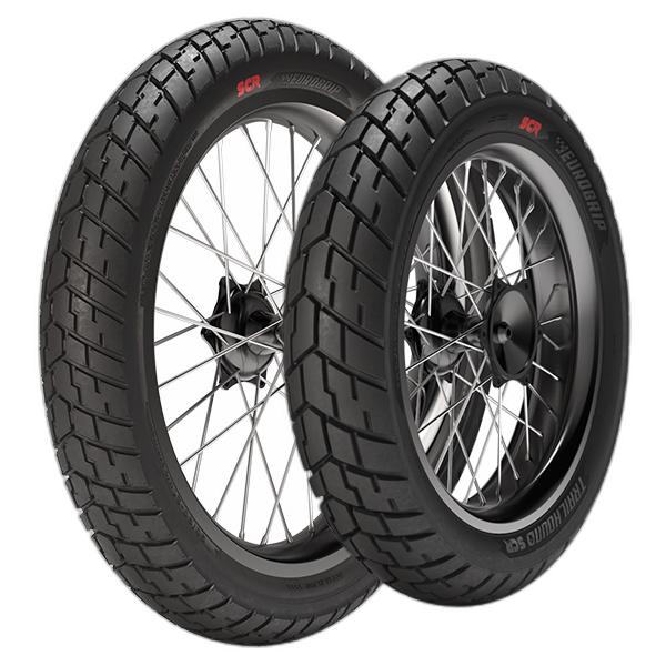 COPPIA GOMME EUROGRIP 100/90-19 57H + 150/60-17 66H TRAILHOUND SCR