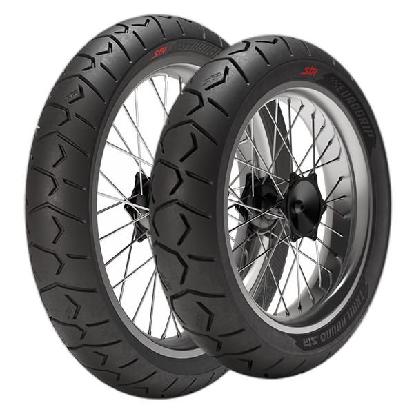 COPPIA GOMME EUROGRIP 90/90-21 54V + 170/60-17 72V TRAILHOUND STR