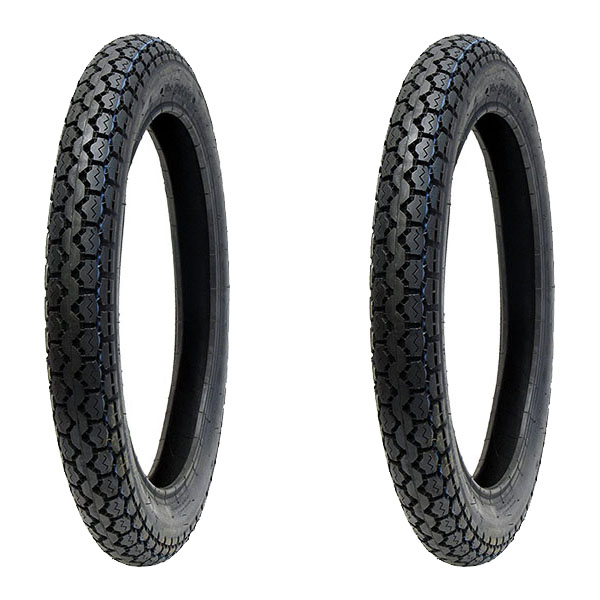 COPPIA GOMME VEE RUBBER 2.50-18 45P + 3.00-18 52J VRM-015