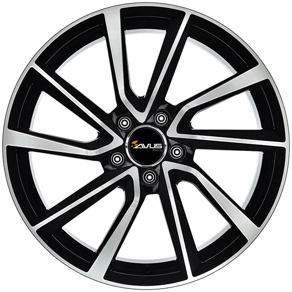 AVUS AC-518 8x19 5x112 ET 27 BLACK POLISHED