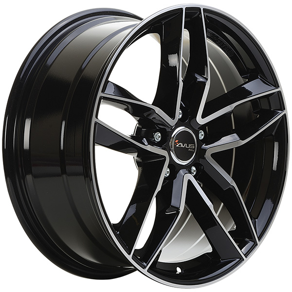 AVUS AF16 8.5x20 5x112 ET 45 BLACK POLISHED