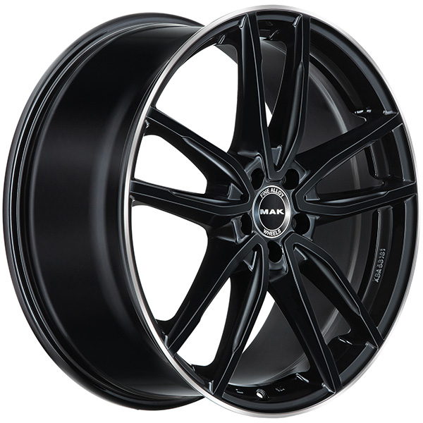 MAK EVO 9x18 5x112 ET 50 GLOSS BLACK MIRROR RING