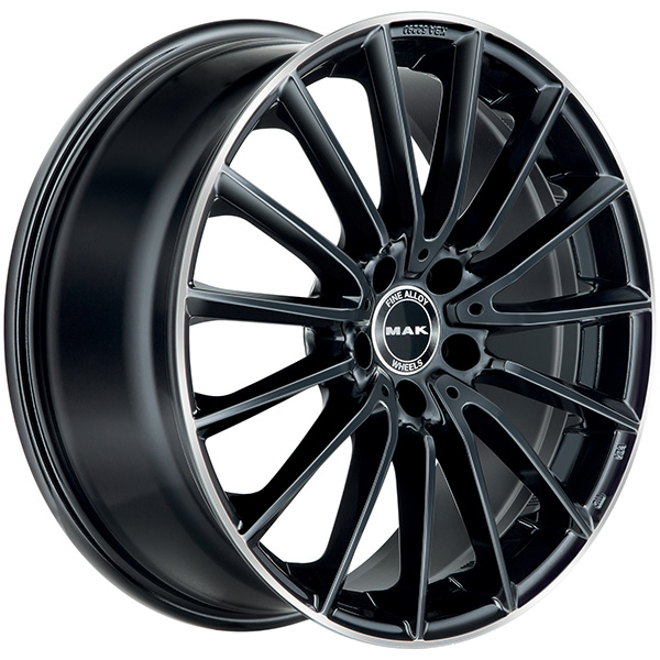 MAK KOMET 7.5x17 5x112 ET 36 GLOSS BLACK MIRROR RING
