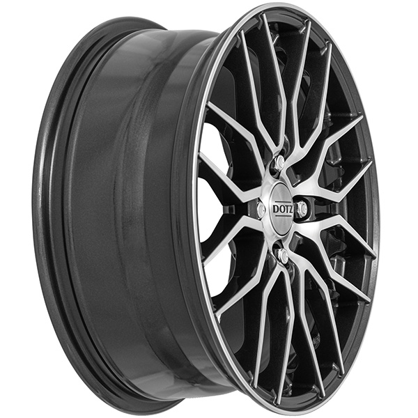 DOTZ LimeRock dark 7x17 4x100 ET 44 GUNMETAL/POLISHED