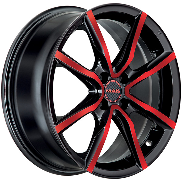 MAK MILANO 4 6.5x16 4x108 ET 25 BLACK AND RED