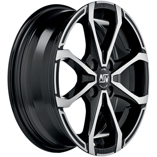 MSW X4 6x16 4x100 ET 40 BLACK FULL POLISHED (GBFP)