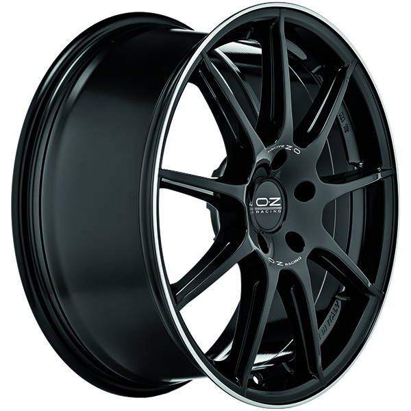 OZ RACING VELOCE GT 8x18 5x114.3 ET 45 GLOSS BLACK+DIAMOND LIP+SILVER LETTERING