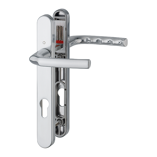 Lever Fixed Pad 92PZ 122mm Silver Hoppe Atlanta Reversible UPVC Handles