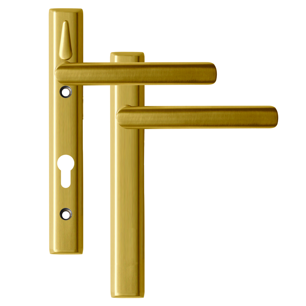 Upvc Door Handle 240mm Screw Centres with Springs 278mm Long 92pz White