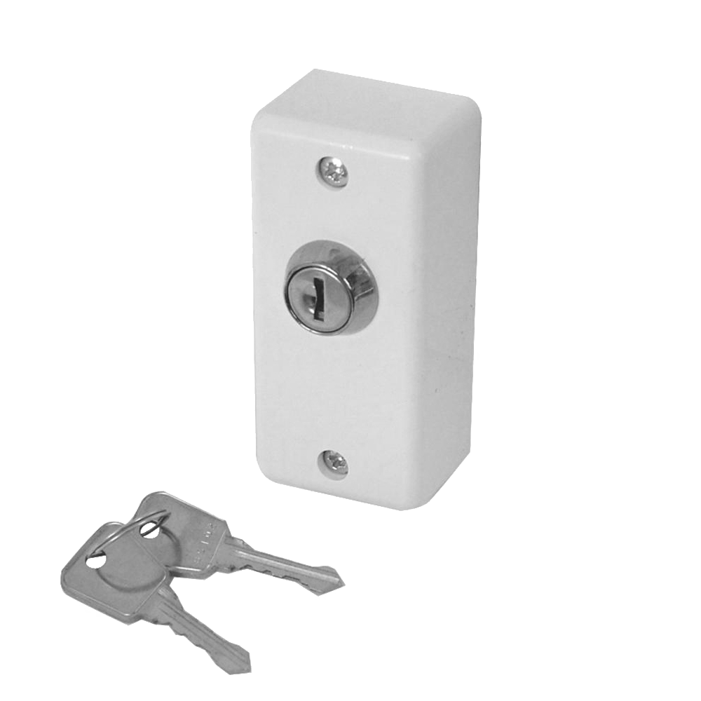 ASEC Narrow Style Key Switch White Williams Locksmiths