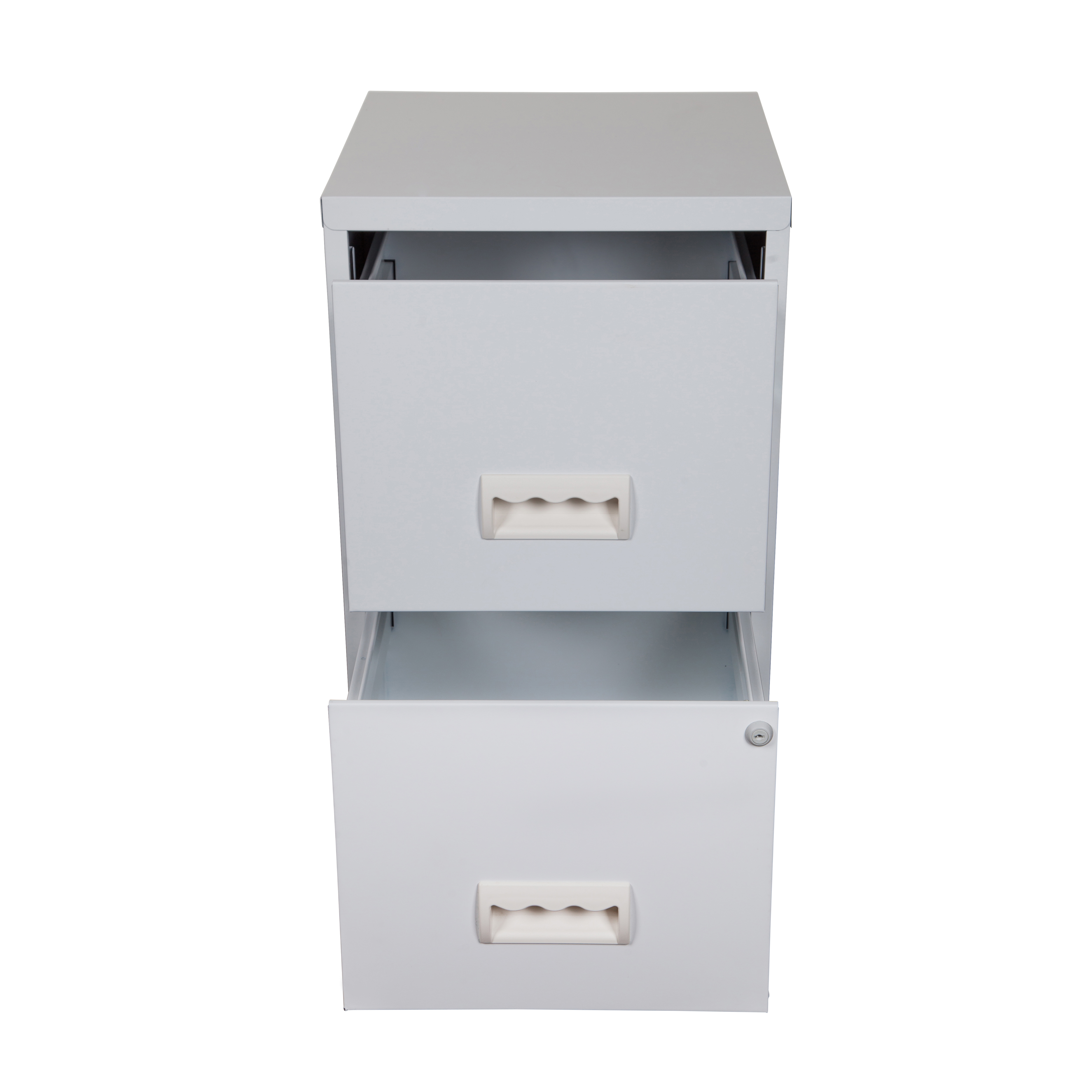 Filing Cabinet Steel 2 Drawer A4 400x400x660mm Ref 95000 Tudor