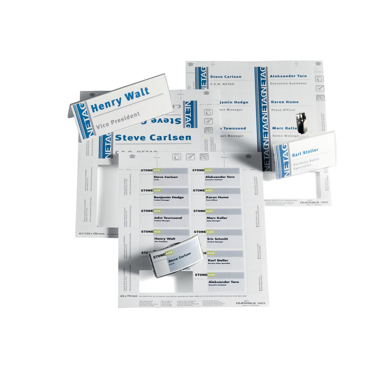 Durable Inserts for Duraprint Badgemaker Card 150gsm 40x75mm Ref 1453/