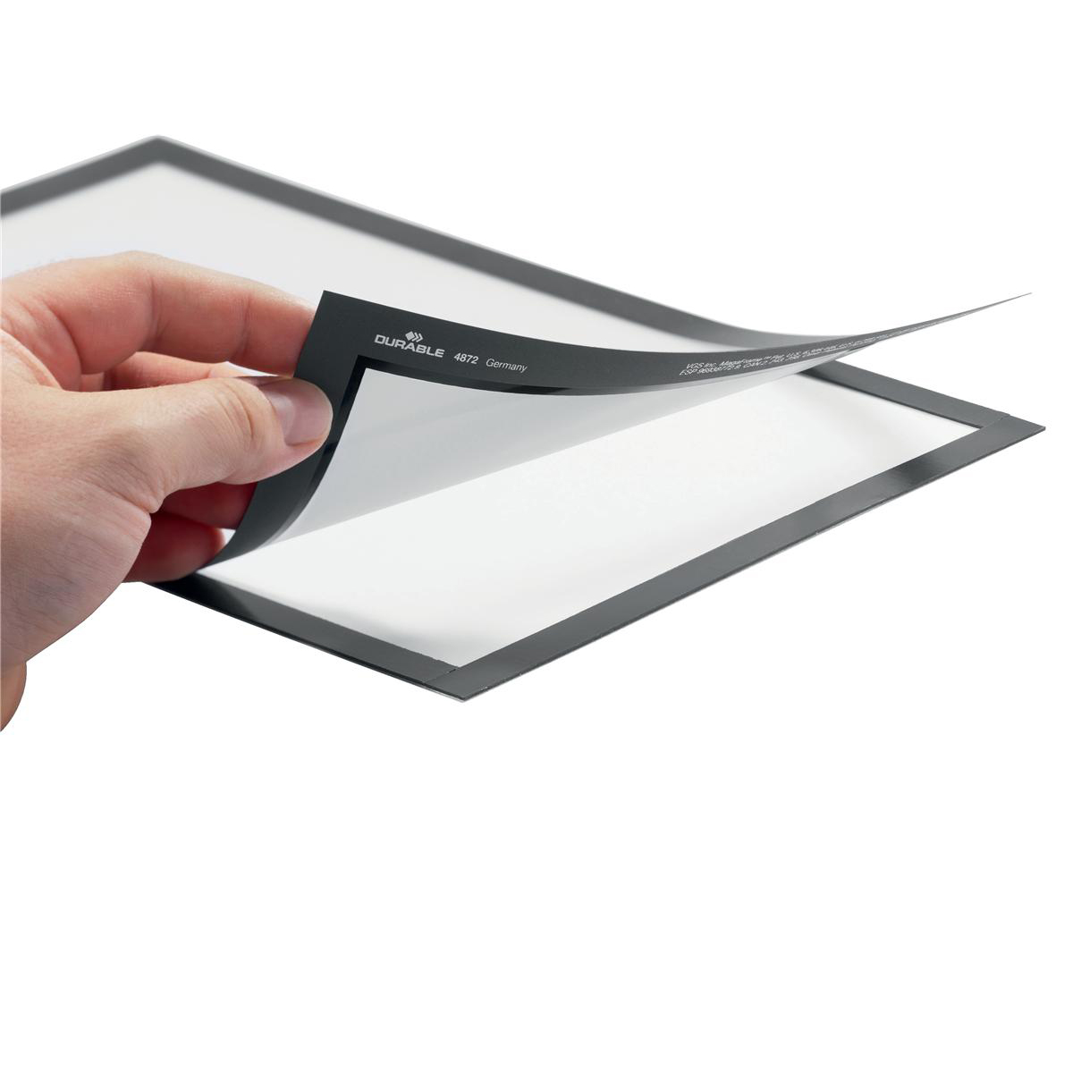 Durable Duraframe A4 Self Adhesive with Frame Black Ref 487201