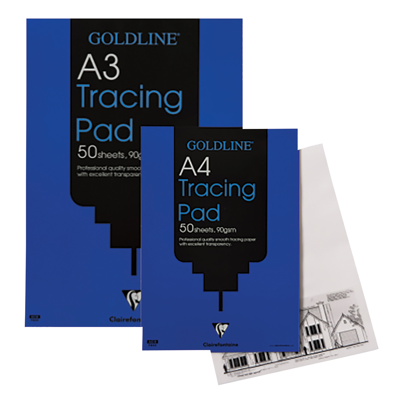 Goldline Professional Tracing Pad 90gsm Acidfree Paper 50 Sheets A3