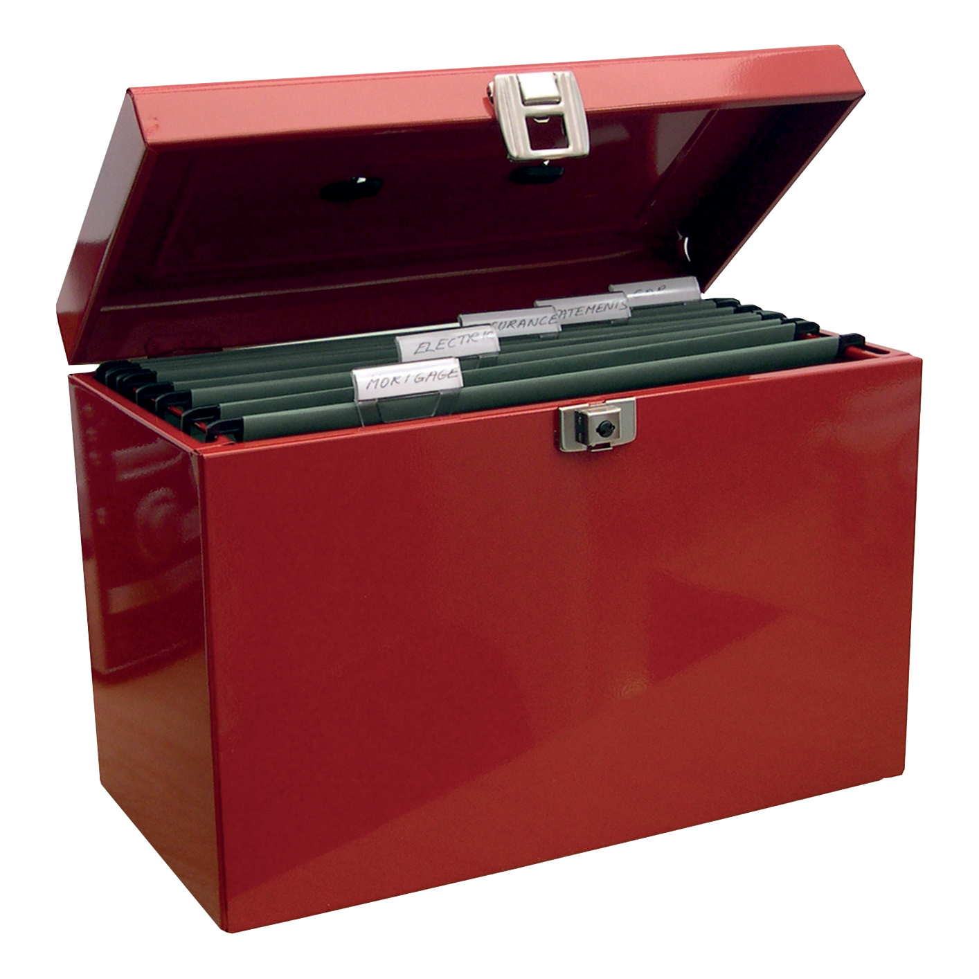 Metal File Box A4 Red Office Bridge Solutions