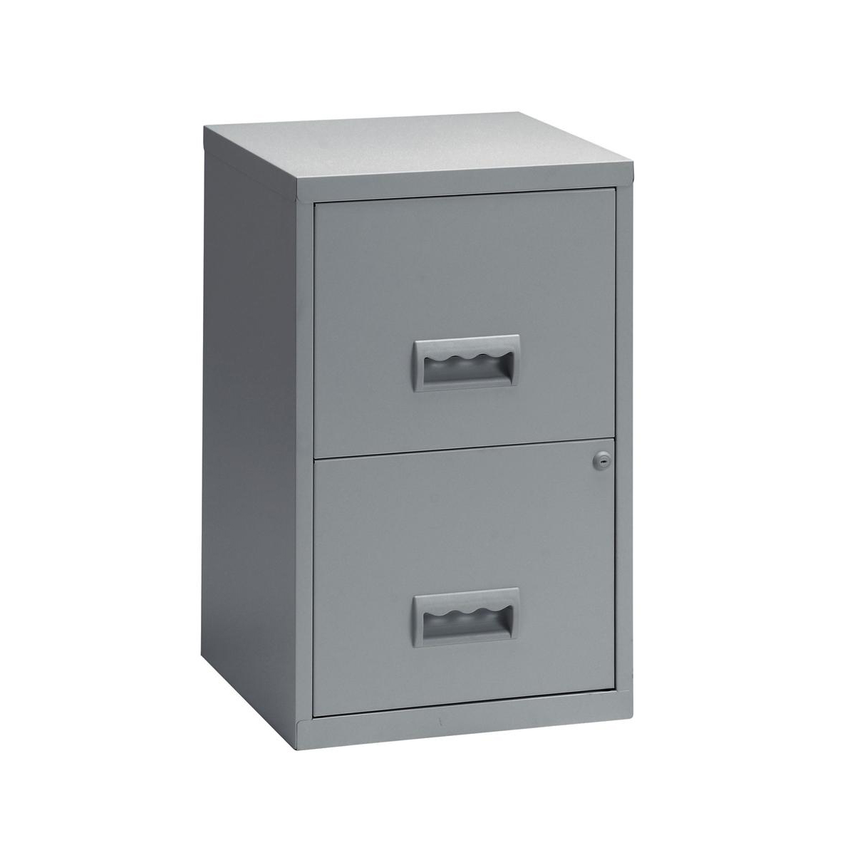 Pierre Henry Filing Cabinet Steel Lockable 2 Drawers A4 Grey Ref