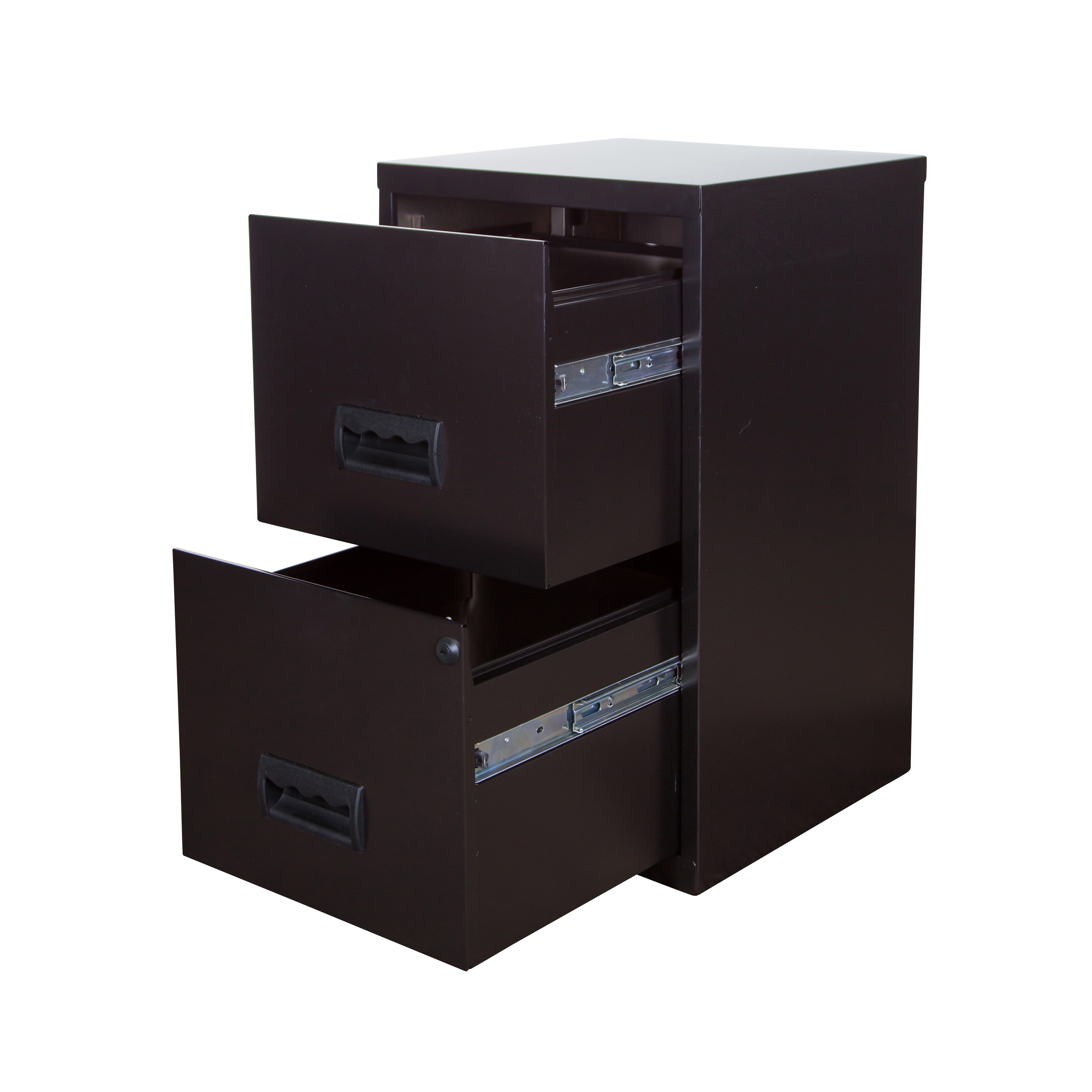 Pierre Henry Filing Cabinet Steel Lockable 2 Drawers A4 Black Ref