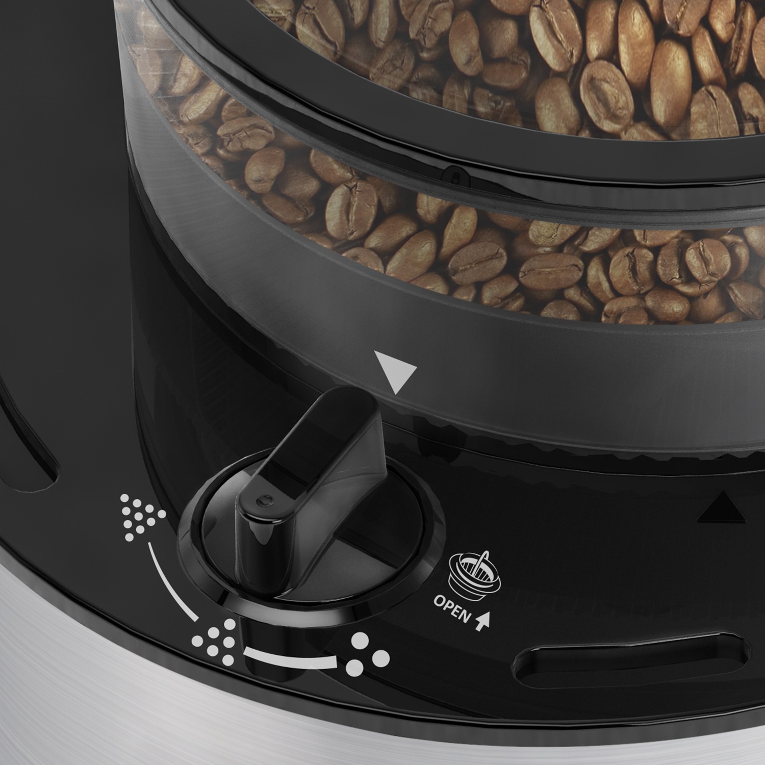 Melitta Aromafresh Grind & Brew Filter Coffee Machine Black/Stainless